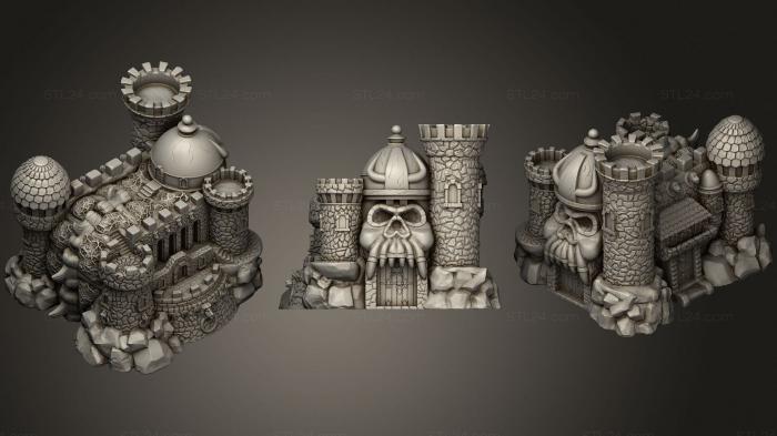Anatomy of skeletons and skulls (Grayskull castel, ANTM_1447) 3D models for cnc