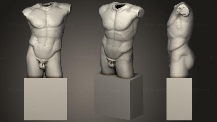 Анатомия скелеты и черепа (Полая Мужская Скульптура, ANTM_1472) 3D модель для ЧПУ станка