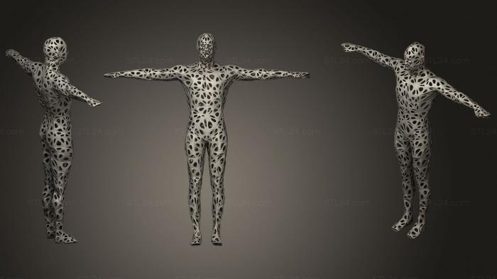 Human body with net
