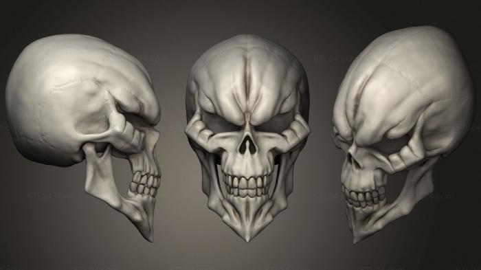 Анатомия скелеты и черепа (Король мертвых Черепов, ANTM_1504) 3D модель для ЧПУ станка