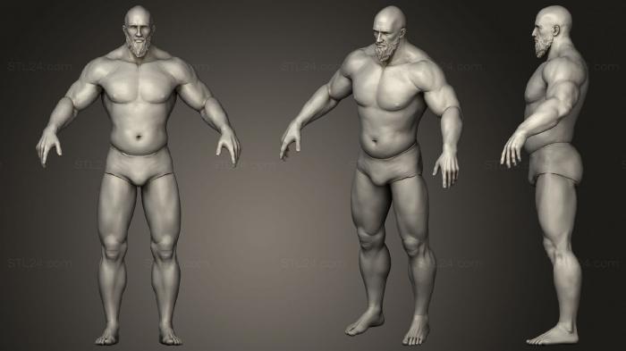 Анатомия скелеты и черепа (Скульптура мужского тела, ANTM_1516) 3D модель для ЧПУ станка