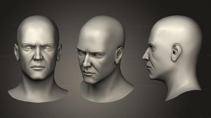 Анатомия скелеты и черепа (Мужская Голова, ANTM_1530) 3D модель для ЧПУ станка