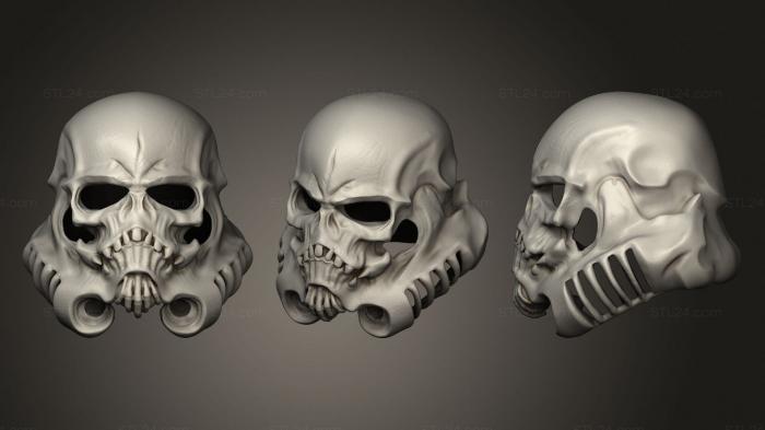 Анатомия скелеты и черепа (Шлем Skull Tooper, ANTM_1565) 3D модель для ЧПУ станка