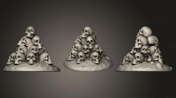 Anatomy of skeletons and skulls (Pile of Skulls, ANTM_1576) 3D models for cnc