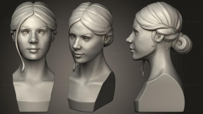 Anatomy of skeletons and skulls (Ready Girl Head 2, ANTM_1589) 3D models for cnc
