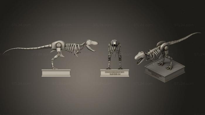 Анатомия скелеты и черепа (Робот тираннозавр, ANTM_1594) 3D модель для ЧПУ станка