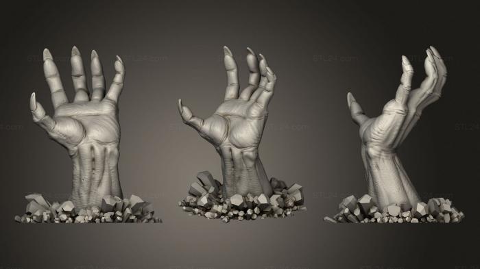 Анатомия скелеты и черепа (Скелет или Рука в кристале, ANTM_1622) 3D модель для ЧПУ станка