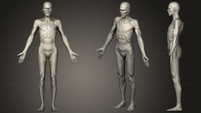 Анатомия скелеты и черепа (Худой Мужчина, ANTM_1625) 3D модель для ЧПУ станка