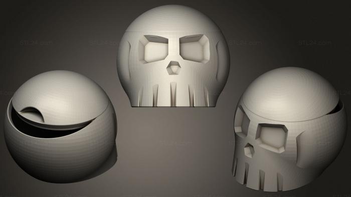 Anatomy of skeletons and skulls (Skull box with cranial lid, ANTM_1636) 3D models for cnc