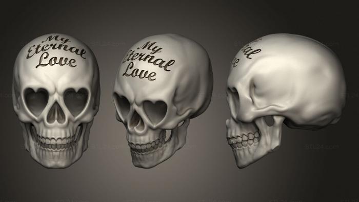 Anatomy of skeletons and skulls (Skull love, ANTM_1649) 3D models for cnc