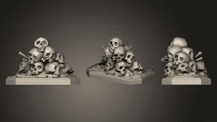 Anatomy of skeletons and skulls (Skull Piece Miniture, ANTM_1655) 3D models for cnc