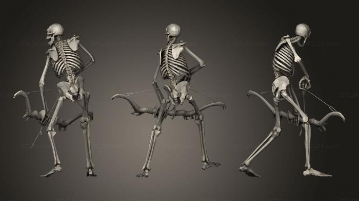 Анатомия скелеты и черепа (Скайрим Скелет - Лучник, ANTM_1664) 3D модель для ЧПУ станка