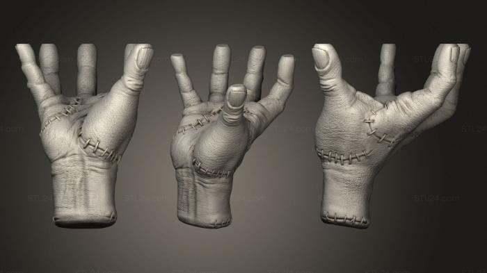 Анатомия скелеты и черепа (Вещь рука из Среды, Семейка Аддамс, ANTM_1693) 3D модель для ЧПУ станка