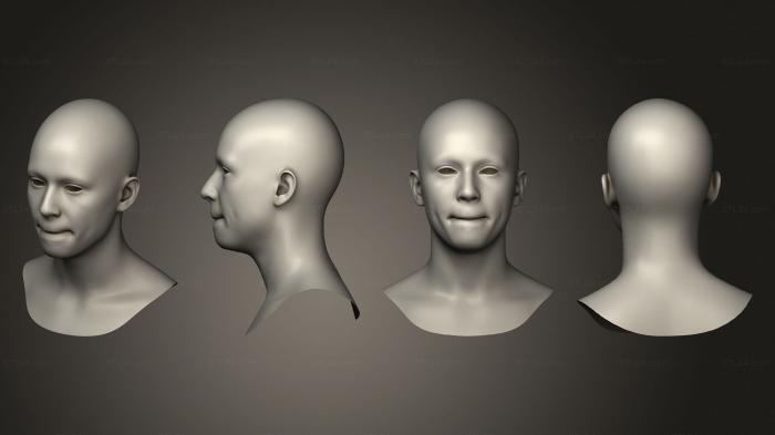 Анатомия скелеты и черепа (Голова 11, ANTM_1728) 3D модель для ЧПУ станка