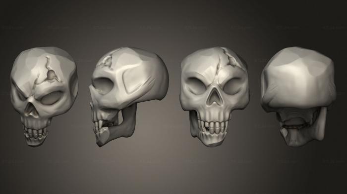 Anatomy of skeletons and skulls (Skulls Jaw 2, ANTM_1768) 3D models for cnc