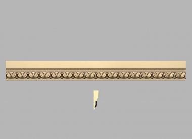 Baguette (Upper cornice with a half-opened bud, BG_1029) 3D models for cnc