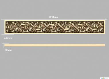 Baguette (Ornate baguette, BG_1030) 3D models for cnc