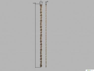 Baguette (Trim decoration with ornate carving, BG_1033) 3D models for cnc