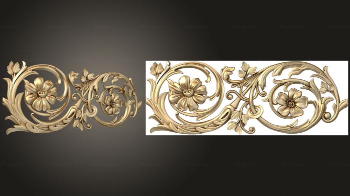 Baguette (Models with carved decor and flowers, BG_1034) 3D models for cnc