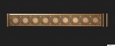 Baguette (Carved frieze on the fireplace with circles, BG_1049) 3D models for cnc