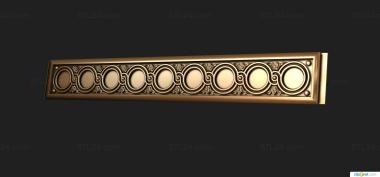 Baguette (Carved frieze on the fireplace with circles, BG_1049) 3D models for cnc