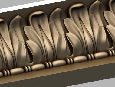 Baguette (With Acanthus leaf, BG_1050) 3D models for cnc