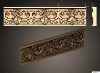 Baguette (Decorative overlays, BG_1056) 3D models for cnc