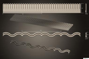 Baguette (Cornices, BG_1061) 3D models for cnc