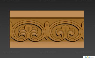 Baguette (Kiot cornice threads type 2, BG_1071) 3D models for cnc