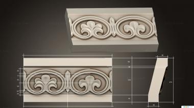 Baguette (Kiot cornice threads type 2, BG_1071) 3D models for cnc