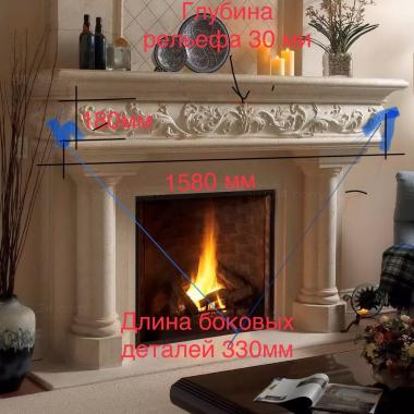Baguette (Central fireplace decor, BG_1074) 3D models for cnc