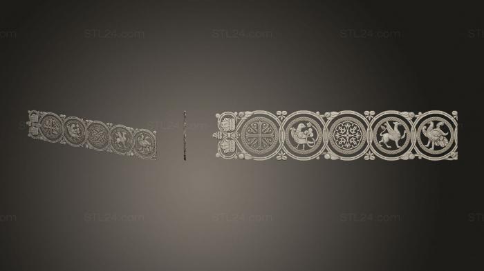 Багеты (Полоса византийский орнамент, BG_1078) 3D модель для ЧПУ станка