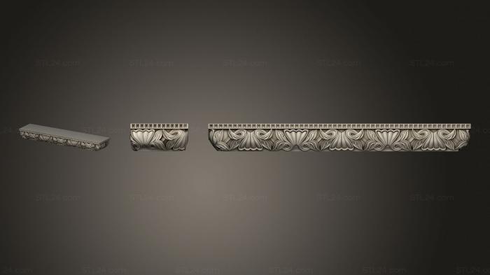 Багеты (Карниз резной элементы храма в Алапаевске, BG_1099) 3D модель для ЧПУ станка