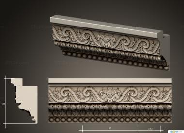 Baguette (Central fireplace decor, BG_1104) 3D models for cnc