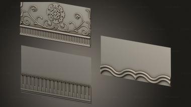 Baguette (Cornice based on Egyptian motifs, BG_1150) 3D models for cnc