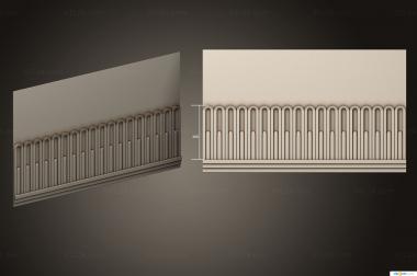 Baguette (Cornice based on Egyptian motifs, BG_1150) 3D models for cnc