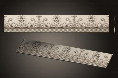 Baguette (Cornice based on Egyptian motifs, BG_1150) 3D models for cnc