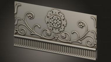 Baguette (Cornice with decoration, BG_1151) 3D models for cnc