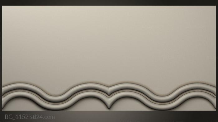 Baguette (Cornice with molding, BG_1152) 3D models for cnc