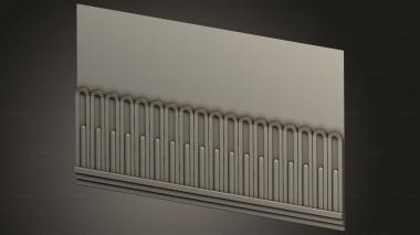 Baguette (Cornice with slats, BG_1153) 3D models for cnc