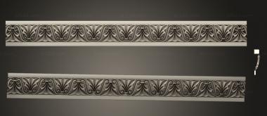 Baguette (Cornice with slats, BG_1154) 3D models for cnc