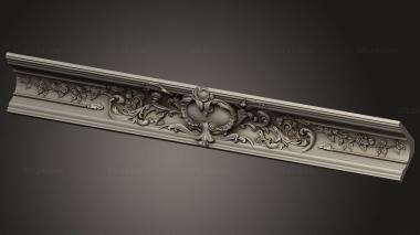 Baguette (Central part of the cornice with rich carvings, BG_1157) 3D models for cnc