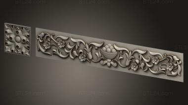 Baguette (Carved element of the fireplace portal, BG_1162) 3D models for cnc