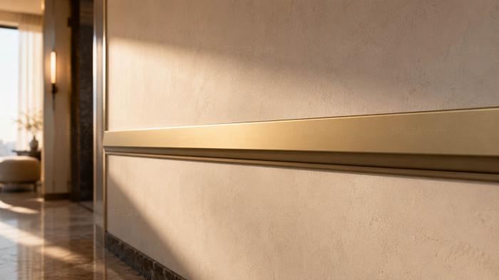 Molding (Simple furniture baseboard with chamfer, BP_0077) 3D models for cnc