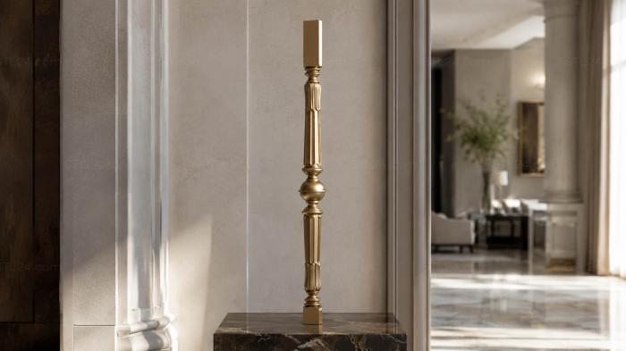 Balusters (Balusters with rhythmic flutes and rounded shapes, BL_0571) 3D models for cnc