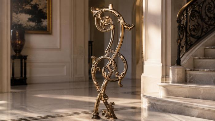 Balusters (Openwork rack with asymmetrical Art Nouveau pattern, BL_0609) 3D models for cnc