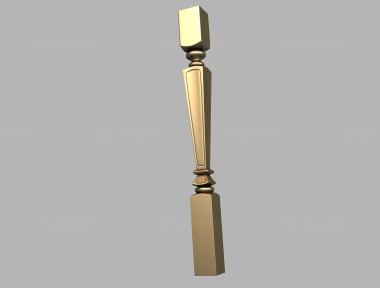 Balusters (Baluster with four-sided simplified form, BL_0659) 3D models for cnc