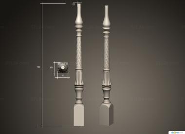 Balusters (Balustrade, BL_0669) 3D models for cnc