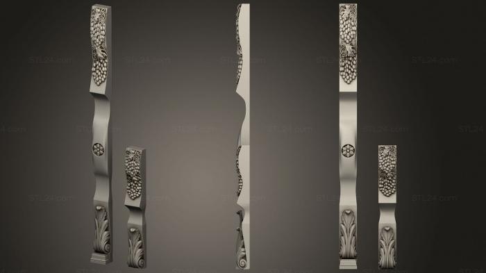 Balusters (Two pilasters, BL_0670) 3D models for cnc