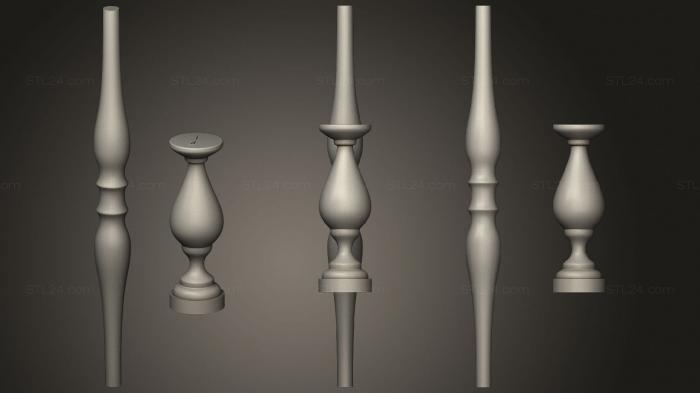Balusters (Two legs, BL_0673) 3D models for cnc